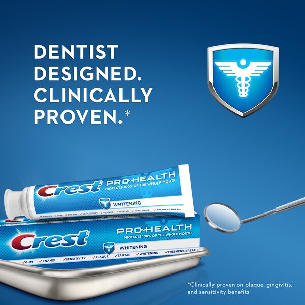 Crest Pro-Health Whitening Fluoride Toothpaste for Anticavity, Antigingivitis, and Sensitive Teeth