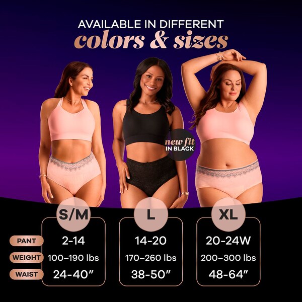 Always Discreet Boutique Incontinence & Postpartum Underwear for Women Maximum Protection (choose your count)