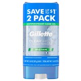 Gillette Clear Shield 72HR Sweat Protection, Wild Rain, 3.8 OZ, 2 CT, thumbnail image
