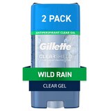 Gillette Clear Shield 72HR Sweat Protection, Wild Rain, 3.8 OZ, 2 CT, thumbnail image