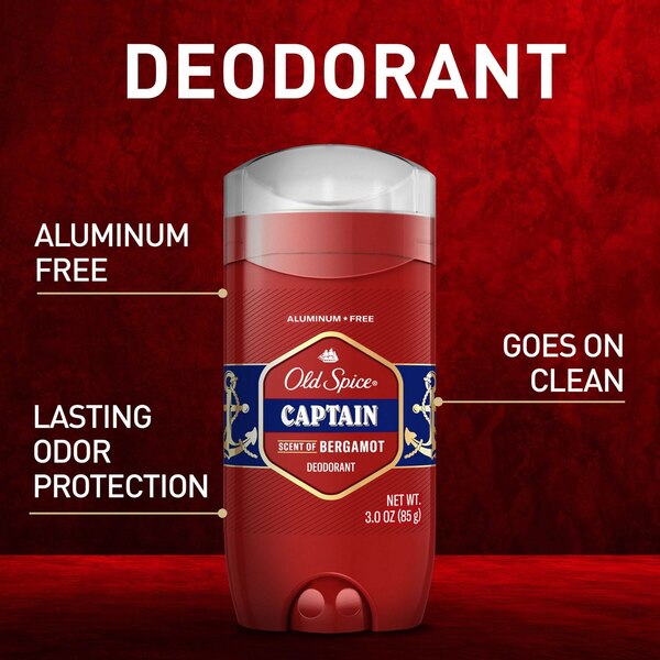 Old Spice Captain Deodorant Stick, Bergamot, 3 OZ