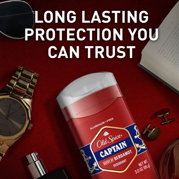 Old Spice Captain Deodorant Stick, Bergamot, 3 OZ