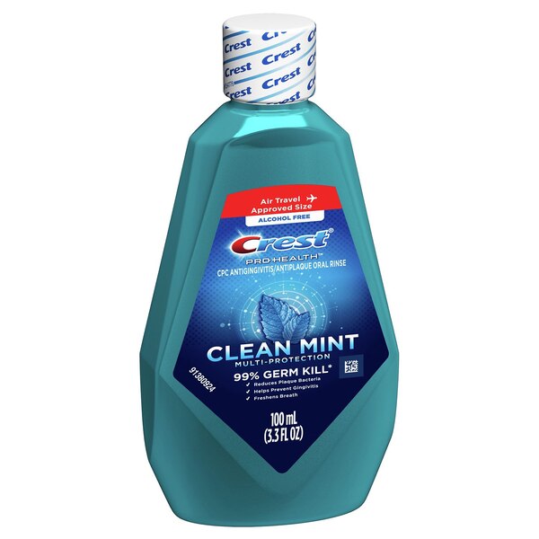 Crest Pro-Health Multi-Protection Mouthwash, Clean Mint, 3.3 OZ
