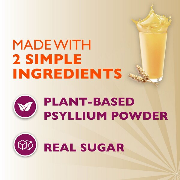Metamucil 4-in-1 Psyllium Fiber Powder with Real Sugar