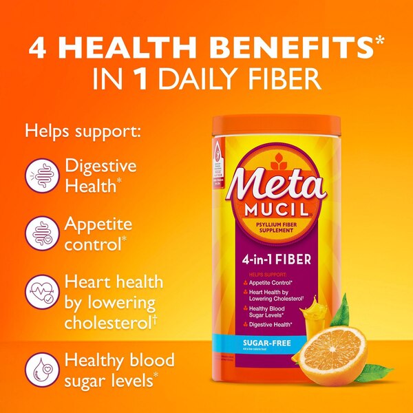 Metamucil 4-in-1 Psyllium Fiber Sugar-Free Powder