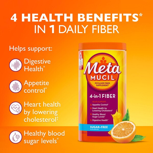Metamucil 4-in-1 Psyllium Fiber Sugar-Free Powder