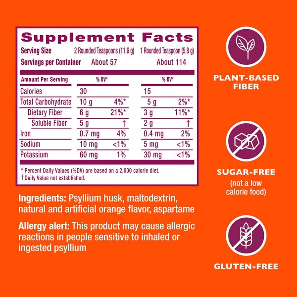 Metamucil 4-in-1 Psyllium Fiber Sugar-Free Powder
