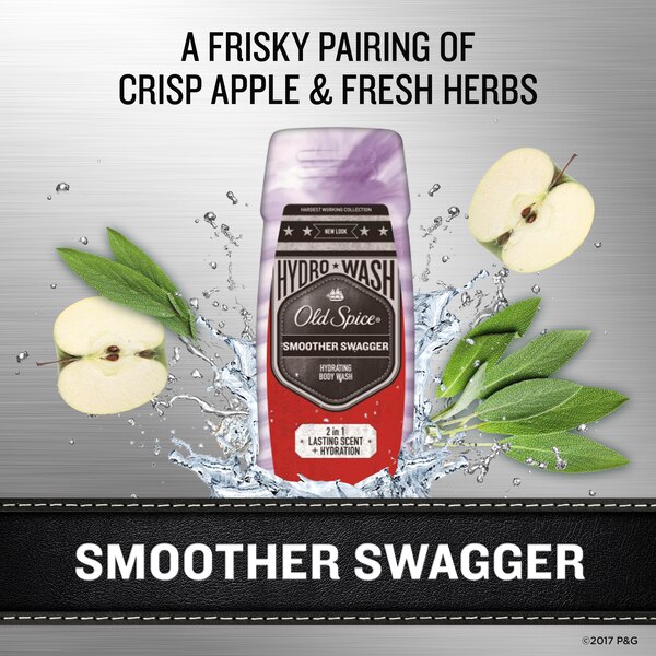 Old Spice Hydro Wash Hydrating Body Wash, Smoother Swagger, 16 OZ