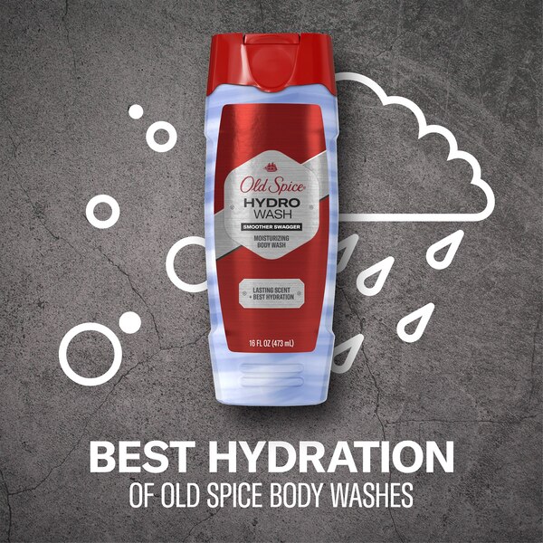 Old Spice Hydro Wash Hydrating Body Wash, Smoother Swagger, 16 OZ