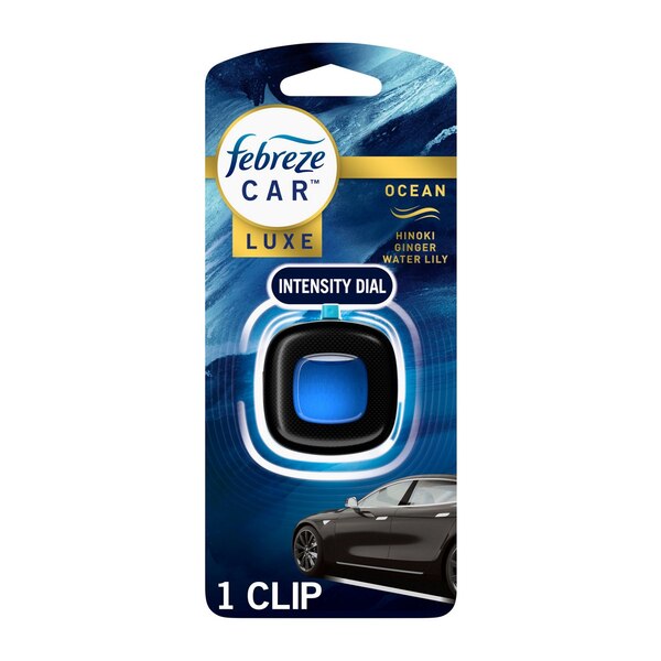 Febreze Car Luxe Air Freshener Vent Clip, Ocean Scent
