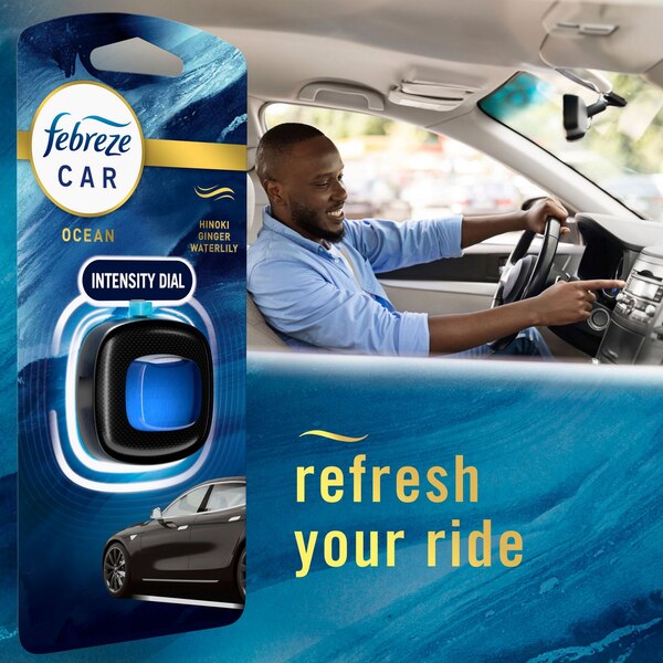 Febreze Car Luxe Air Freshener Vent Clip, Ocean Scent