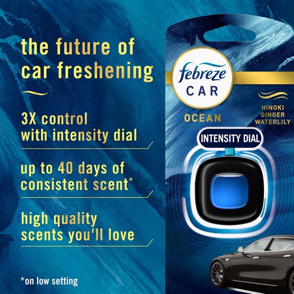 Febreze Car Luxe Air Freshener Vent Clip, Ocean Scent