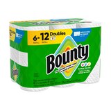 Bounty Select-A-Size Paper Towels, 6 Double Rolls, White, 90 Sheets Per Roll, thumbnail image 2 of 13