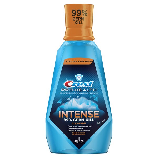Crest Pro-Health Intense - Enjuague bucal, Clean Mint, 1 L (33.8 oz líq.)
