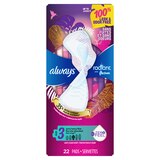 Always Radiant Pads, with Wings, Scented, Size 3, 22 CT, thumbnail image