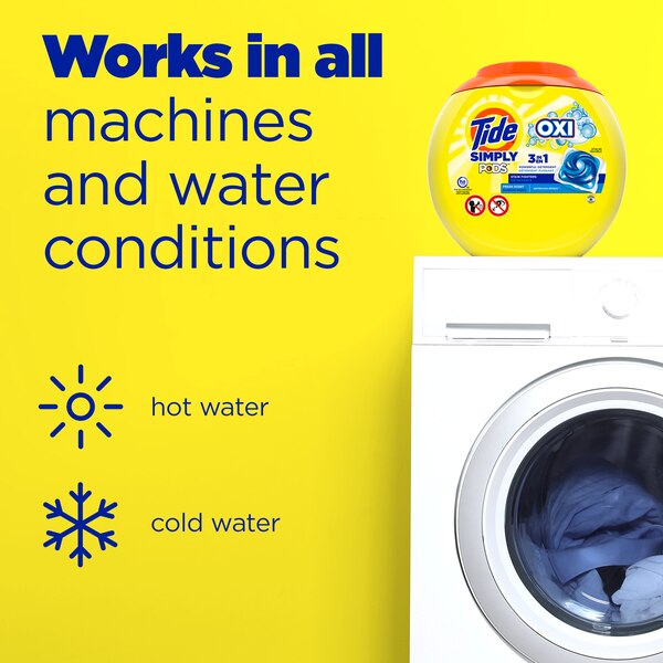 Tide Simply PODS + Oxi Liquid Laundry Detergent Pacs, 13 ct