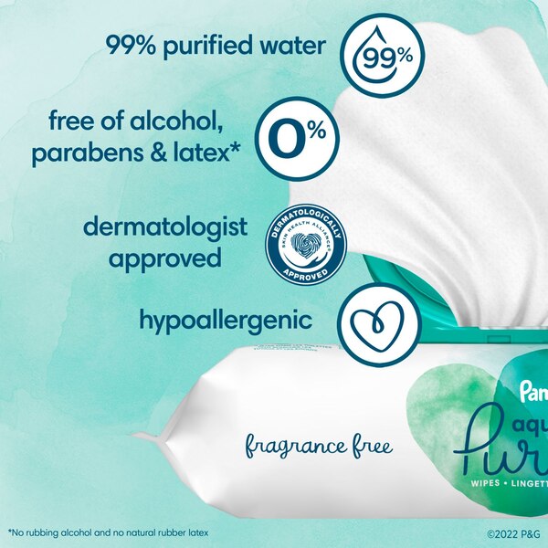 Pampers Aqua Pure Baby Wipes, 336 CT