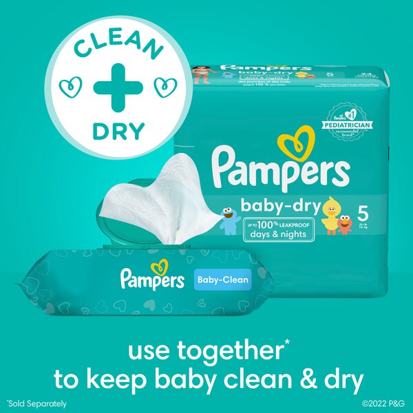 Pampers Baby Clean Wipes Baby Fresh Scented 3X Pop-Top Packs, 216 CT