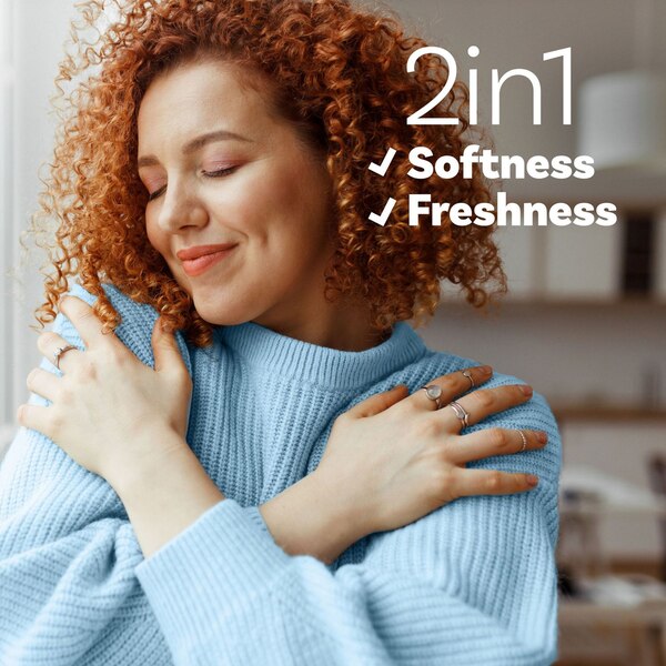 Downy Soft 2-in-1 Liquid Fabric Softener, Cool Cotton Scent, 44 oz