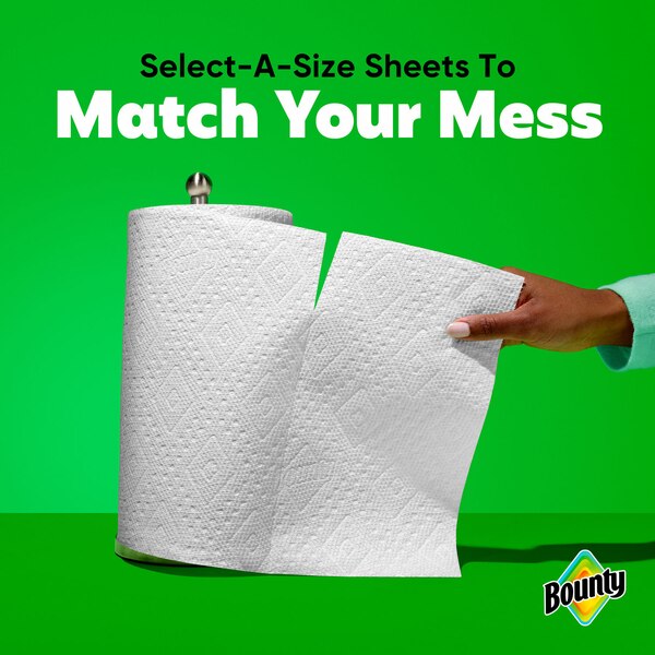 Bounty Select-A-Size Paper Towels, 2 Double Rolls, White, 90 Sheets Per Roll
