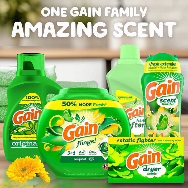 Gain In-Wash Scent Booster Beads, Original Scent, 12.2 oz