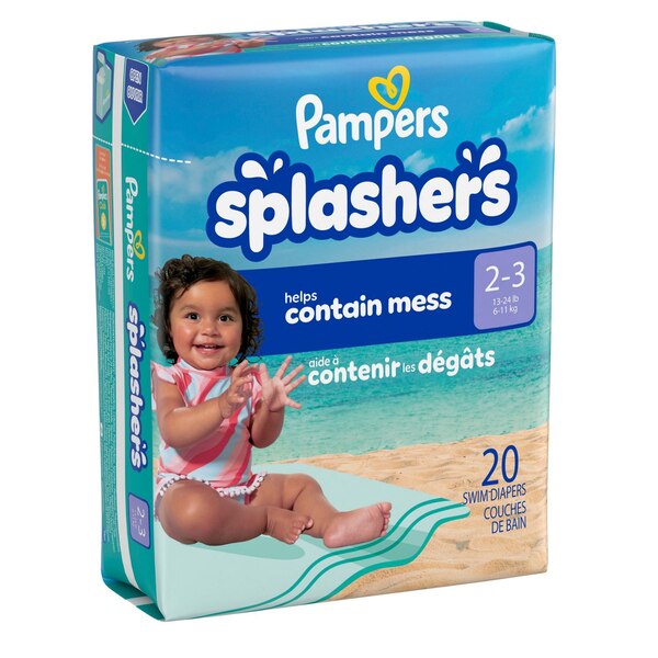 Pampers Splashers Disposable Swim Pants, Size S, 20CT