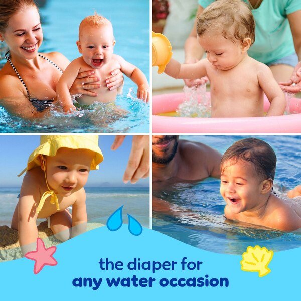 Pampers Splashers Disposable Swim Pants, Size M, 18 CT