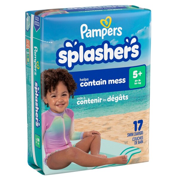 Pampers Splashers Swim Pants, Size L, 17 CT