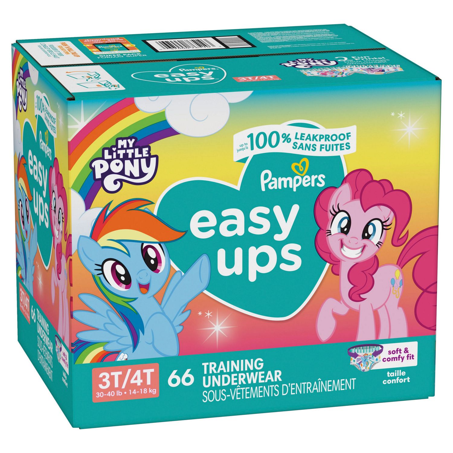 Pampers Easy Ups My Little Pony, Girl, Training Underwear, 3T-4T, 66 CT