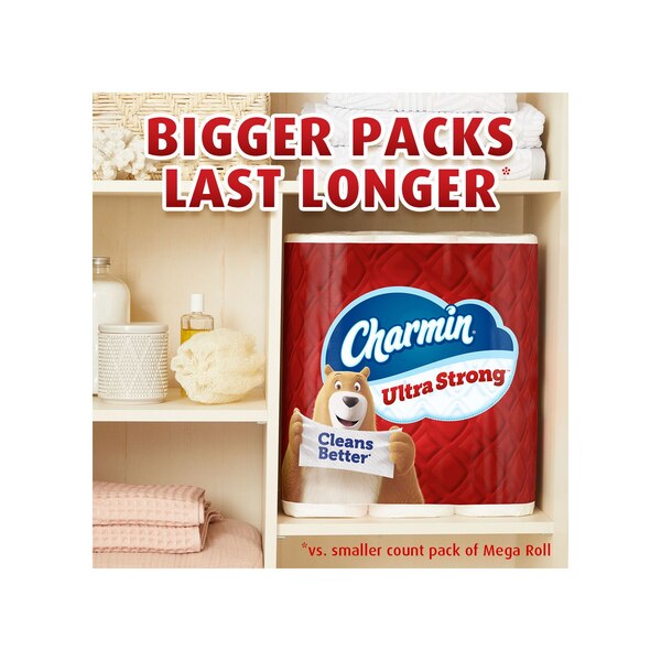 Charmin Ultra Strong Toilet Paper 6 Mega Rolls, 242 Sheets Per Roll