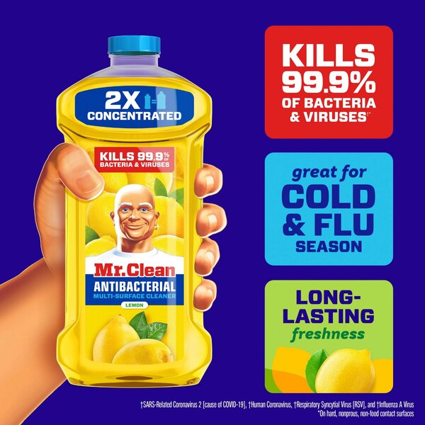 Mr. Clean Antibacterial Multi-Surface Cleaner, Lemon, 41 oz