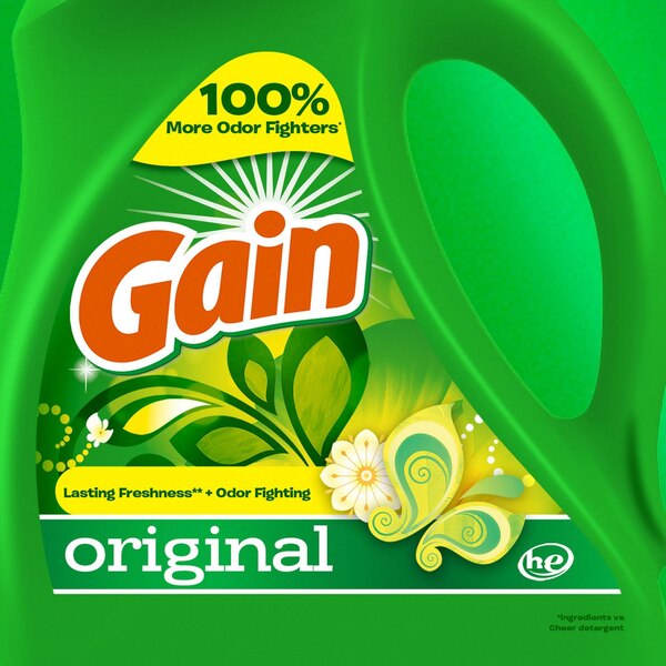 Gain + Aroma Boost Liquid Laundry Detergent, Original Scent, 107 loads, 154 oz