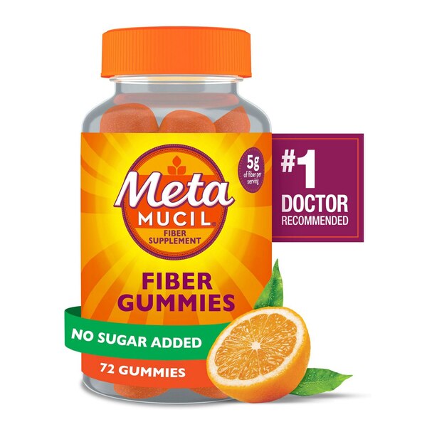 Metamucil No Sugar Added Fiber Gummies, 72 CT