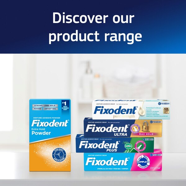 Fixodent Ultra Denture Adhesive Cream, Max Hold, 2.2 OZ, 2 CT