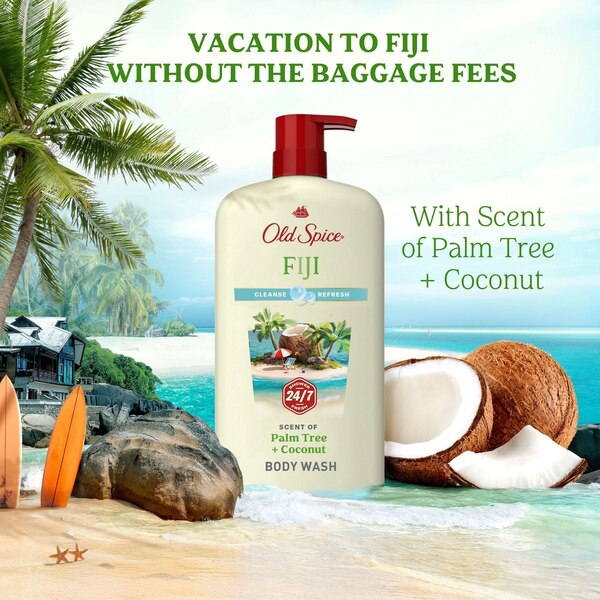 Old Spices Body Wash, Fiji Palm Tree + Coconut, 30 OZ