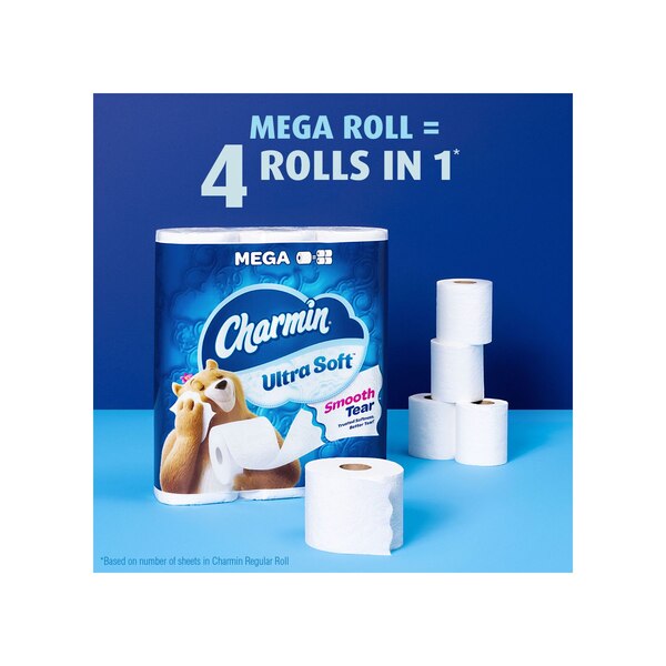 Charmin Ultra Soft Toilet Paper 12 Mega Rolls, 224 Sheets Per Roll