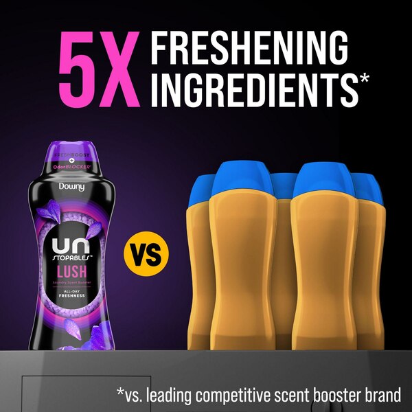 Downy Unstopables In-Wash Scent Booster Beads, Lush, 5 oz