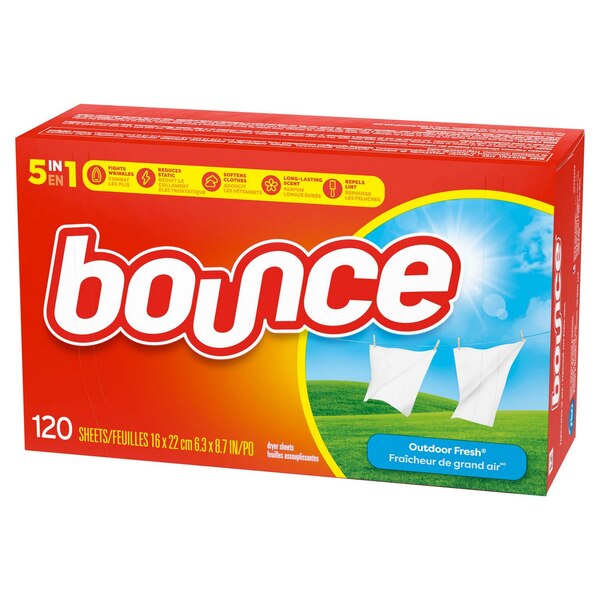 Bounce Dryer Sheets, Outdoor Fresh, 120 ct