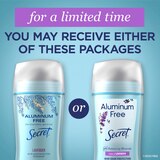Secret 48-Hour Aluminum Free Deodorant Stick, Lavender, 2.4 OZ, thumbnail image