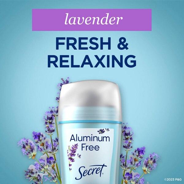 Secret 48-Hour Aluminum Free Deodorant Stick, Lavender, 2.4 OZ