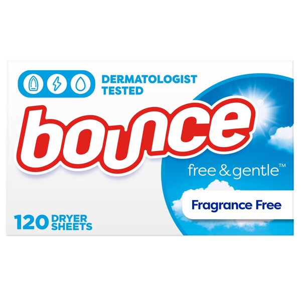 Bounce Free & Gentle Fabric Softener Dryer Sheets, 120 ct