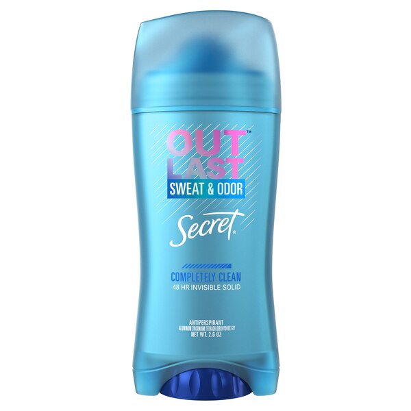 Secret Outlast 48-Hour Antiperspirant Stick, Completely Clean, 2.6 OZ