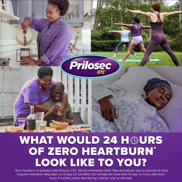 Prilosec - Medicamento de venta libre para la acidez estomacal frecuente y reductor del ácido en tabletas