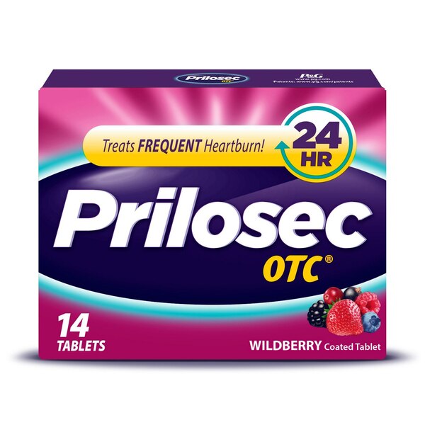 Prilosec - Medicamento de venta libre para la acidez estomacal frecuente y reductor del ácido en tabletas