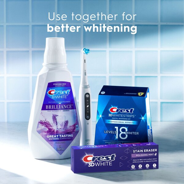 Crest 3D White Stain Eraser Teeth Whitening Toothpaste, Polishing Mint, 2.7 OZ