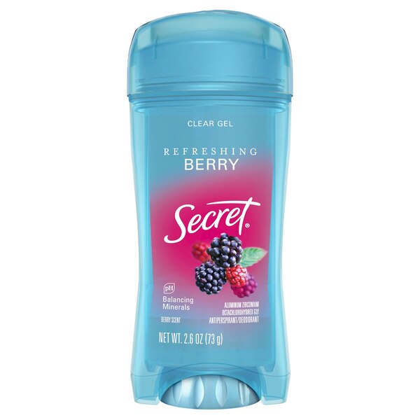 Secret Clear Gel Deodorant, Refreshing Berry, 2.6 OZ