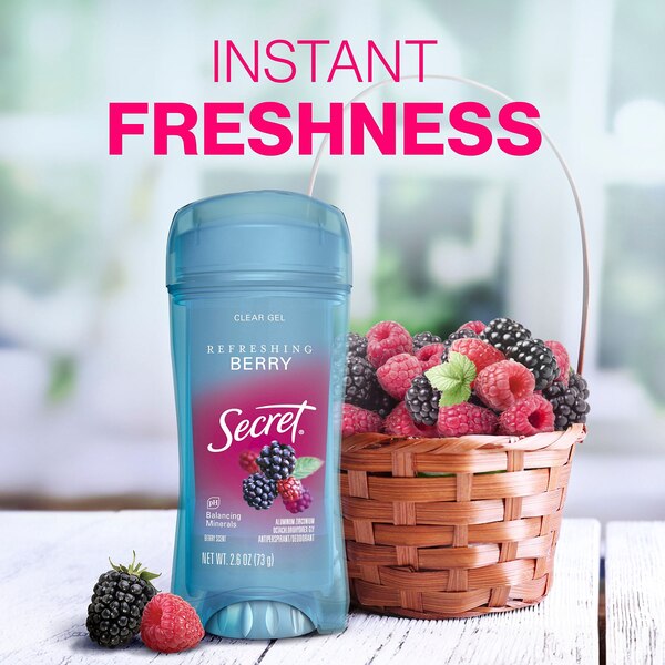 Secret Clear Gel Deodorant, Refreshing Berry, 2.6 OZ