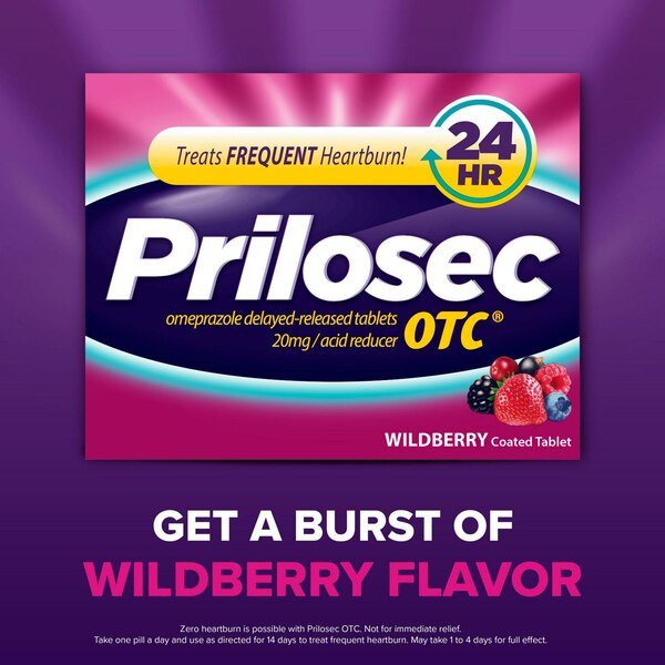Prilosec OTC Frequent Heartburn Medicine and Acid Reducer Tablets