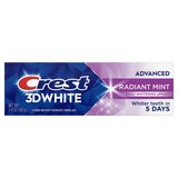 Crest 3D White Fluoride Anticavity Whitening Toothpaste, Radiant Mint, 2.4 OZ, thumbnail image