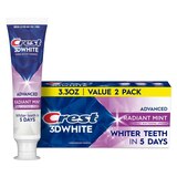 Crest 3D White Fluoride Anticavity Whitening Toothpaste, Advanced Radiant Mint, thumbnail image